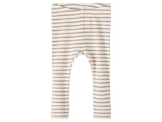 Violet og hvid stribet leggings fra Name It 13231711 Deauville mauve